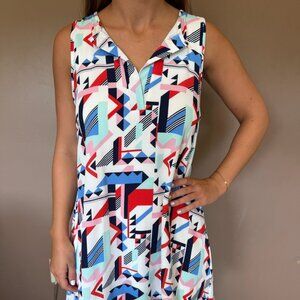 Karlie Geometric Print Sleeveless Dress – Size S